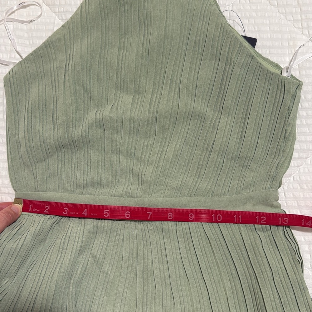 Lulus Came For Cocktails Sage Green Pleated Tiered Lace Maxi Dress - Size XS - Picture 4 of 4